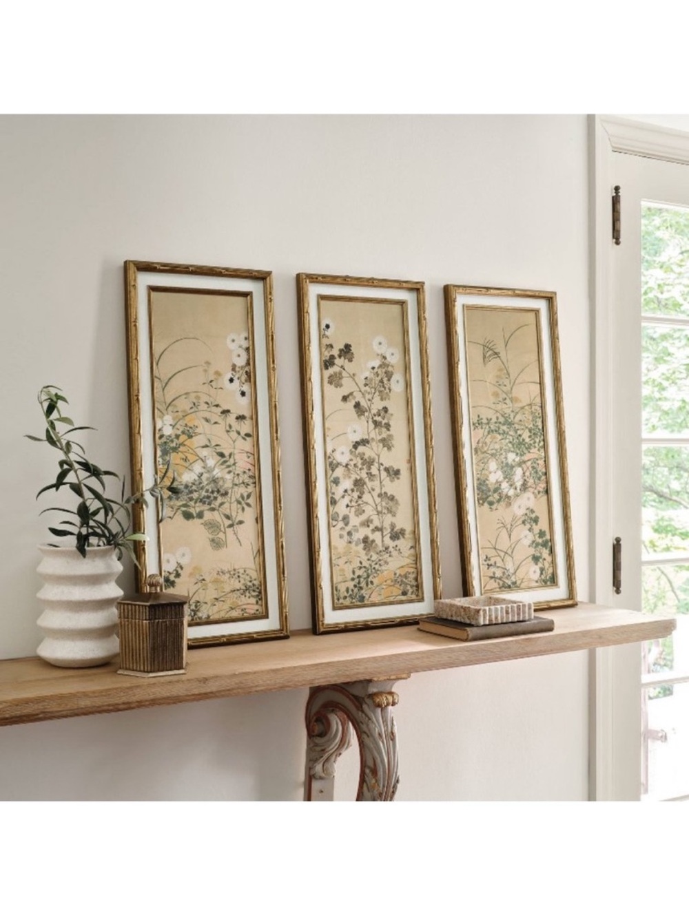 (Set of 3) 12"x28" Floral Wall Art - Threshold designed with Studio McGee - Picture 3 of 10